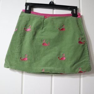 Lilly pulitzer Green Corduroy Wrap Skirt Size 6